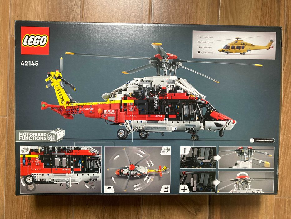 LEGO Technic 42145 Helikopter ratunkowy Airbus H175, Nowe Odbiór Wysył