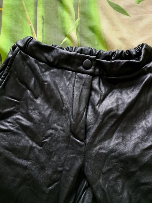 Кожаные штаны лосины