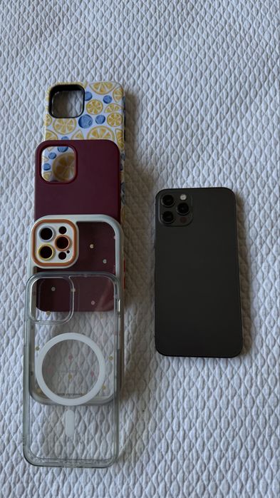 iPhone 12 Pro 128GB com Película, Carregador e Capas