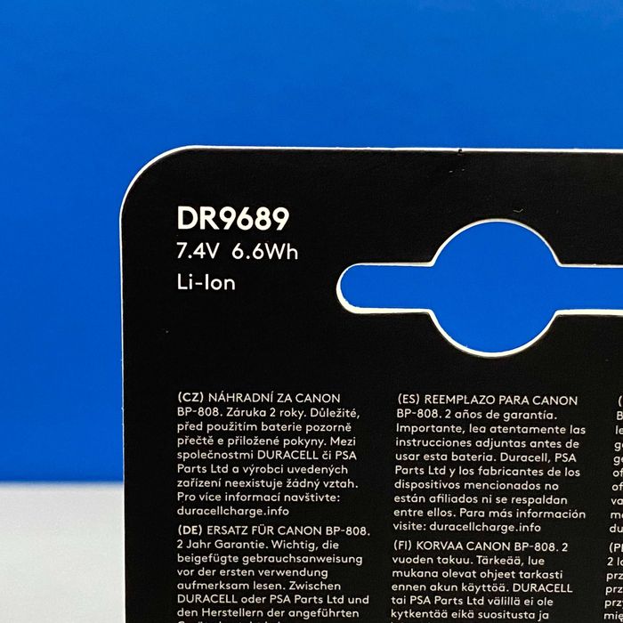 Bateria Duracell - Canon BP-808 - 890mAh (SELADA)