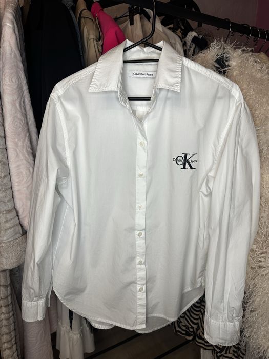 Biała koszula damska Calvin Klein | 36 S | 100% bawełna | nowa