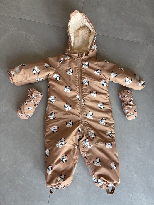 Kombinezon zimowy chłopięcy r. 98 H&M + rękawiczki