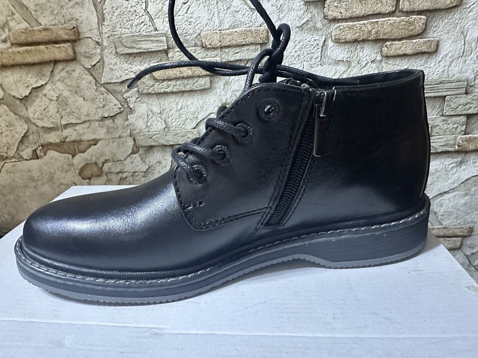 Зимові шкіряні напівботинки