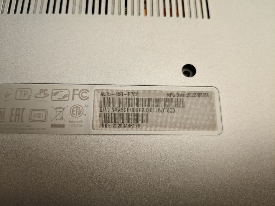 Корпус ноутбука Acer Aspire A515-44, A515-45, A515-46, A515-54