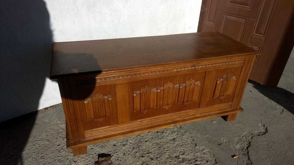 Antyczna Skrzynia-Kufer Dębowy 105x40x50 Rzeźbienia