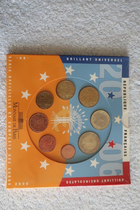 Carteira Moedas EURO Coins - FRANÇA (Vários Anos)