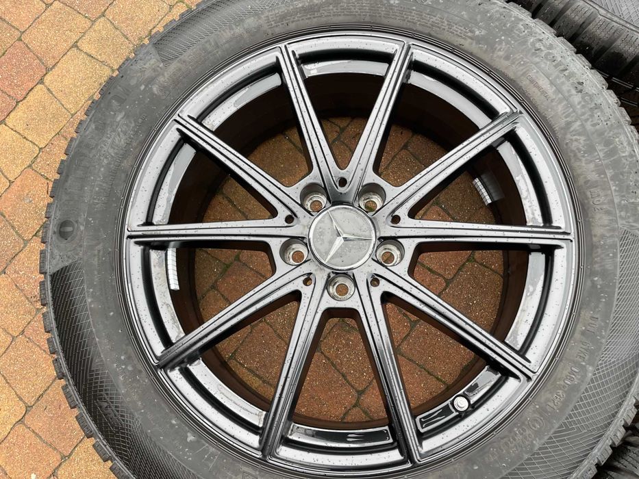 3970. Koła zimowe Mercedes GLA EQA 5x112 oryginalne czarne 215/60/18