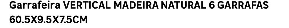 Suporte 6 garrafas pinho natural