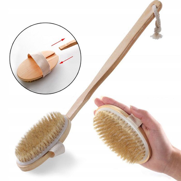 Szczotka do masażu i mycia ciała z miękkim włóknem