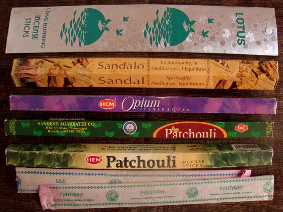 Incenso Perfume IncensarioIndia Opio Patchouli Sandalo Lotus Meditacao