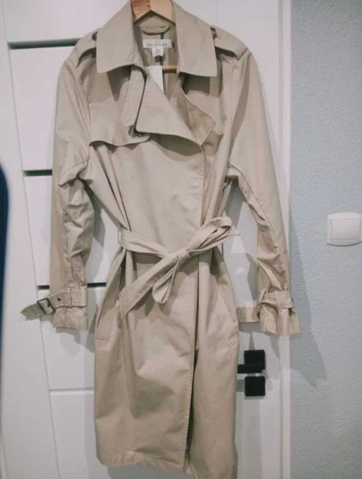 H&M nowy z metka dlugi trencz damski plaszcz L