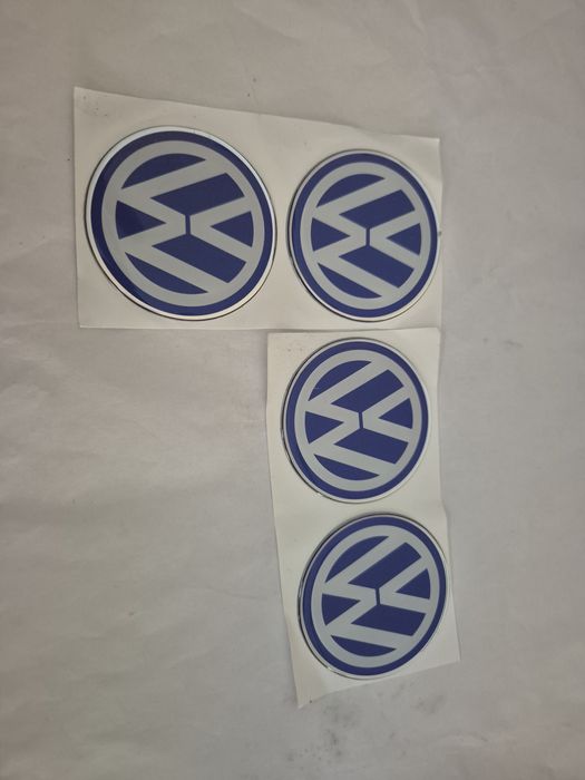 naklejki na kołpaki i alu felgi  na  do Vw niebieskie 59mm