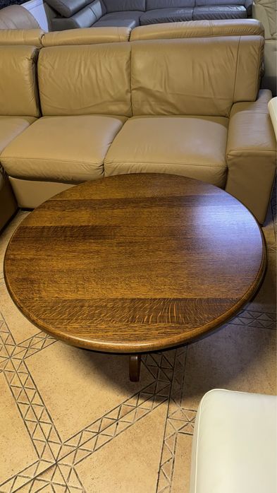 Стіл дубовий журнальний круглий ( 141101)