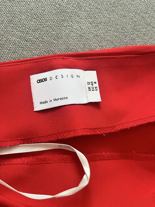 Sukienka na jedno ramię czerwona ASOS
