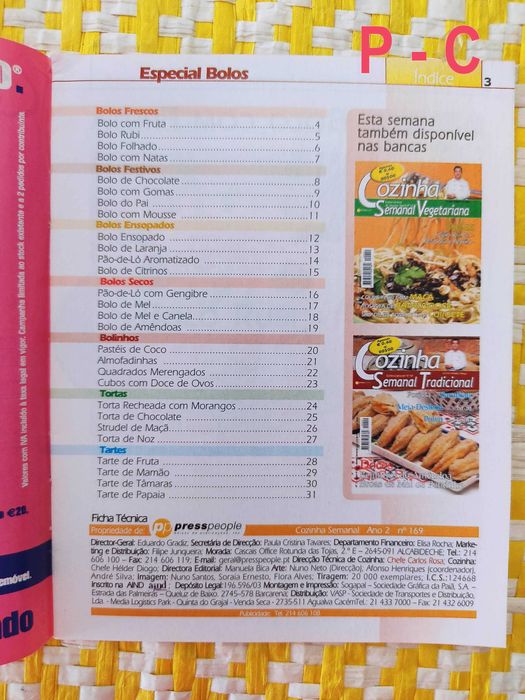 RECEITAS DE COZINHA – Pack C  - Revista Cozinha Semanal