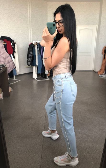 Жіночі блакитні джинси AMN Туреччина