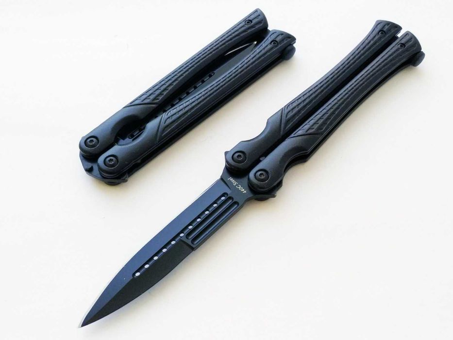 Ніж балісонг бабочка Grand Way 1067 P-B (black paint) Нож