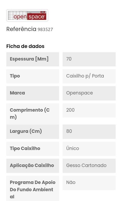 CAIXILHO gesso 80X200