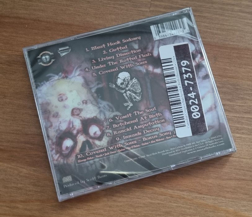 Cannibal Corpse Butchered At Birth CD NOWA 2002 Reissue USA Jewelcase