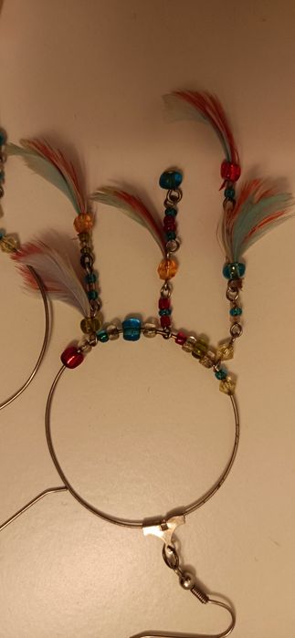 Brincos étnicos com penas