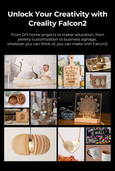 Лазерный плоттер Creality CR-Laser Falcon 2 22 Вт гравер лазерний