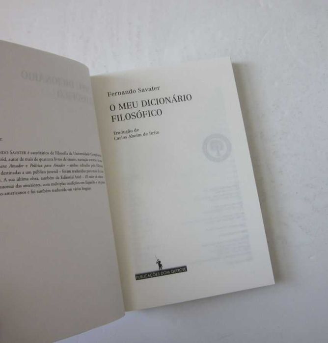 Fernando Savater - O MEU DICIONÁRIO FILOSÓFICO