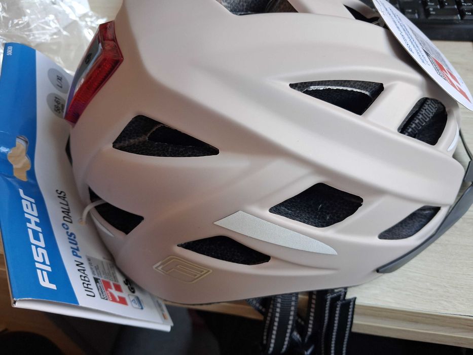 KASK rowerowy Fischer URBAN PLUS DALLAS z oświetleniem S/M 52-59 cm