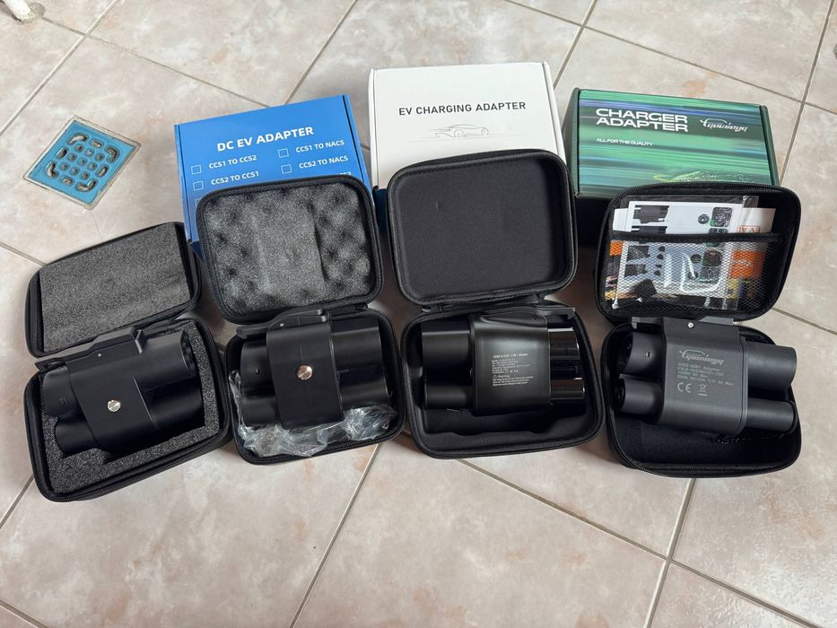 CCS Combo 2 - CCS Combo 1  100-500А | AC+DC адаптер швидкої та повільної зарядки | перехідник Для Chevrolet Bolt, Ford Mustang Mach-E, Hyundai loniq
