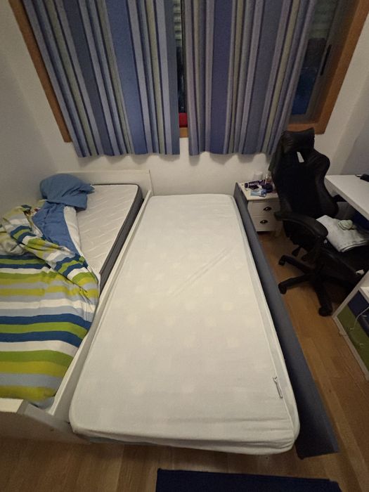 Cama de solteiro com gavetão