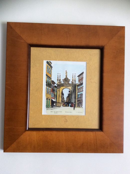 Duas aguarelas da cidade de Braga