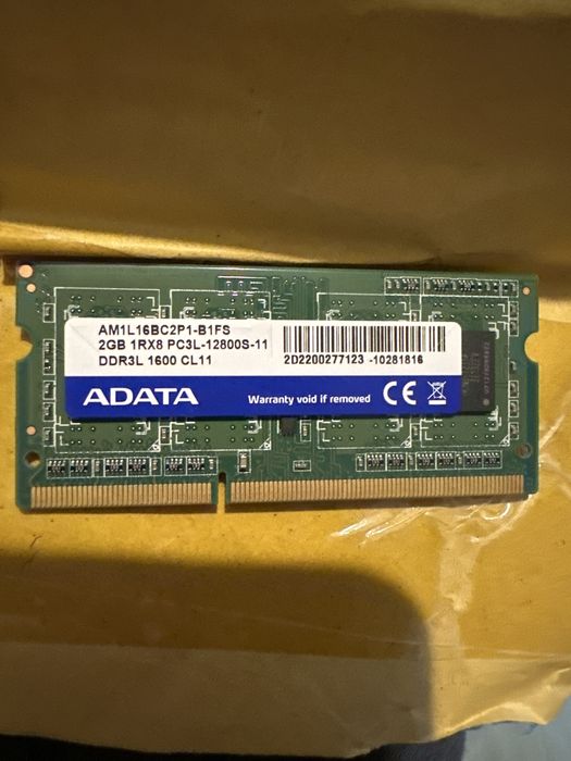Оперативна память для ноутбука DDR3L 2Gb