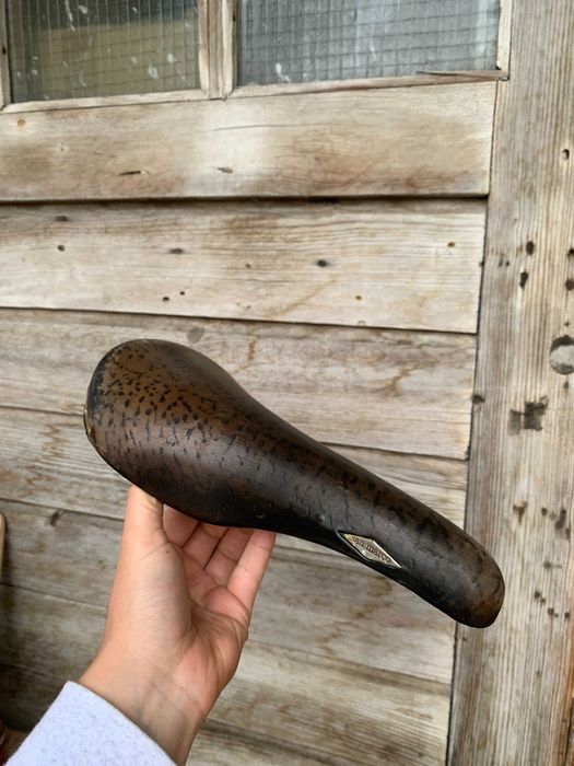 Siodełko San Marco Rolls brązowe skóra siodło szosa retro eroica