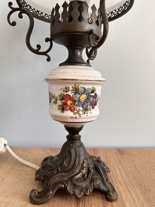 Piekna lampa stylowa wys 41 cm