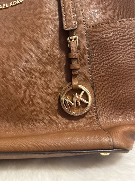 Brązowa torebka shopper Michael Kors camel shopper bag