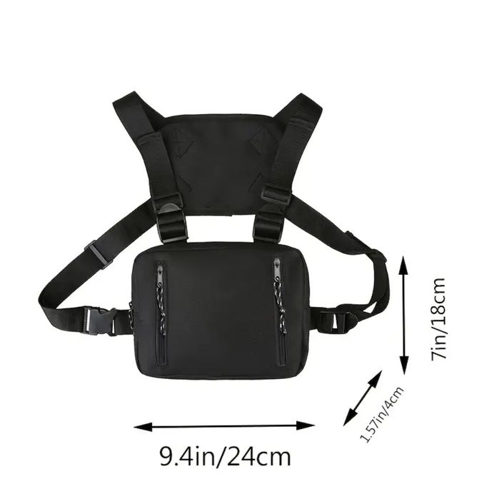 Новинка сумка нагрудна чорна розвантаження