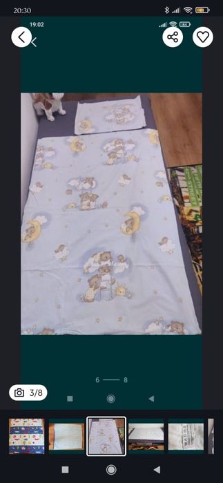 Pościel do łóżeczka + gratis ręcznik dla niemowlaka