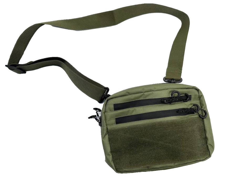 Сумка органайзер 25*20*5.5 через плече піксель мультикам олива чорна