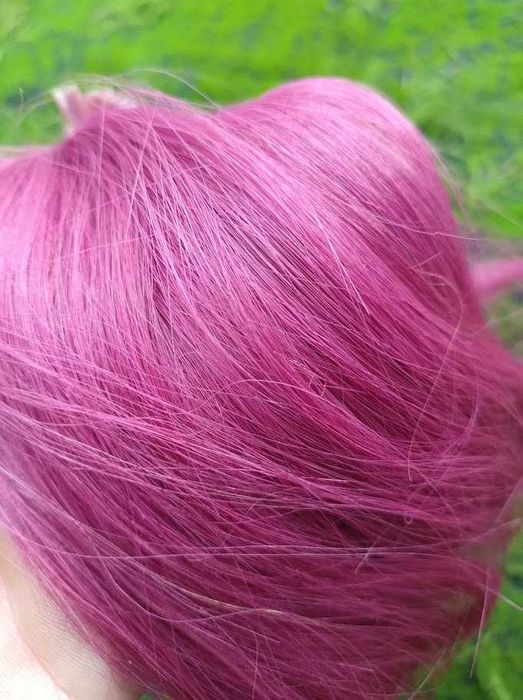 Naturalne włosy ok 53 cm 100 pasm /20u purpl