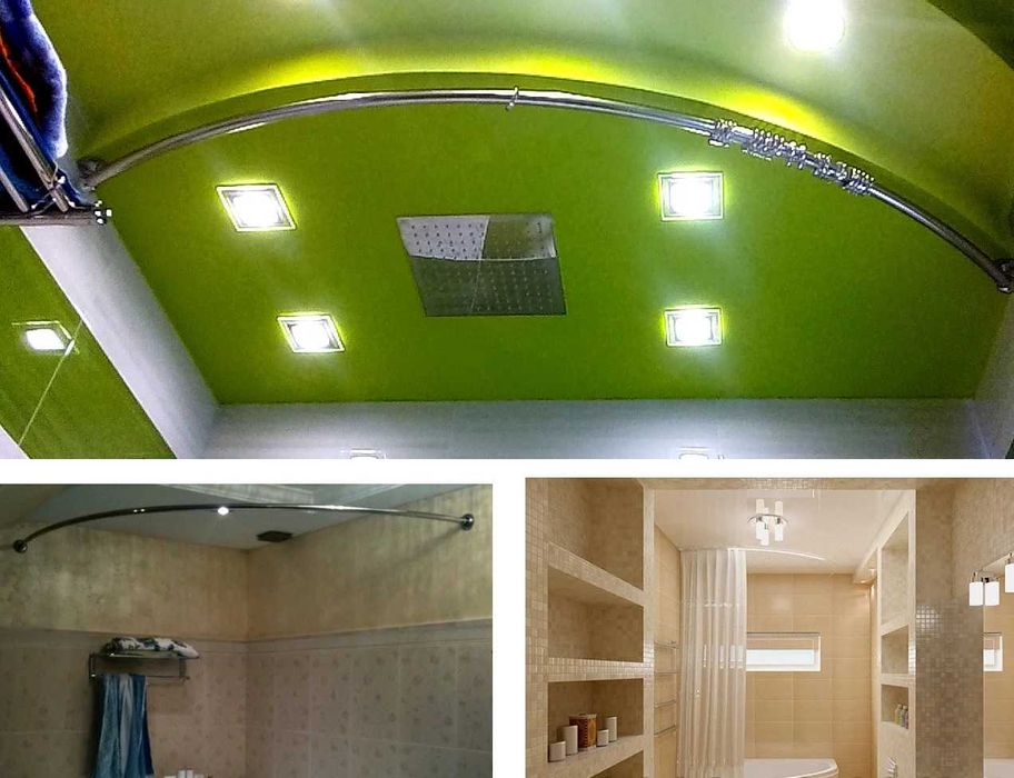 Карнизы, держатели шторки ванны, душ-поддона. Нержавейка. Качество!