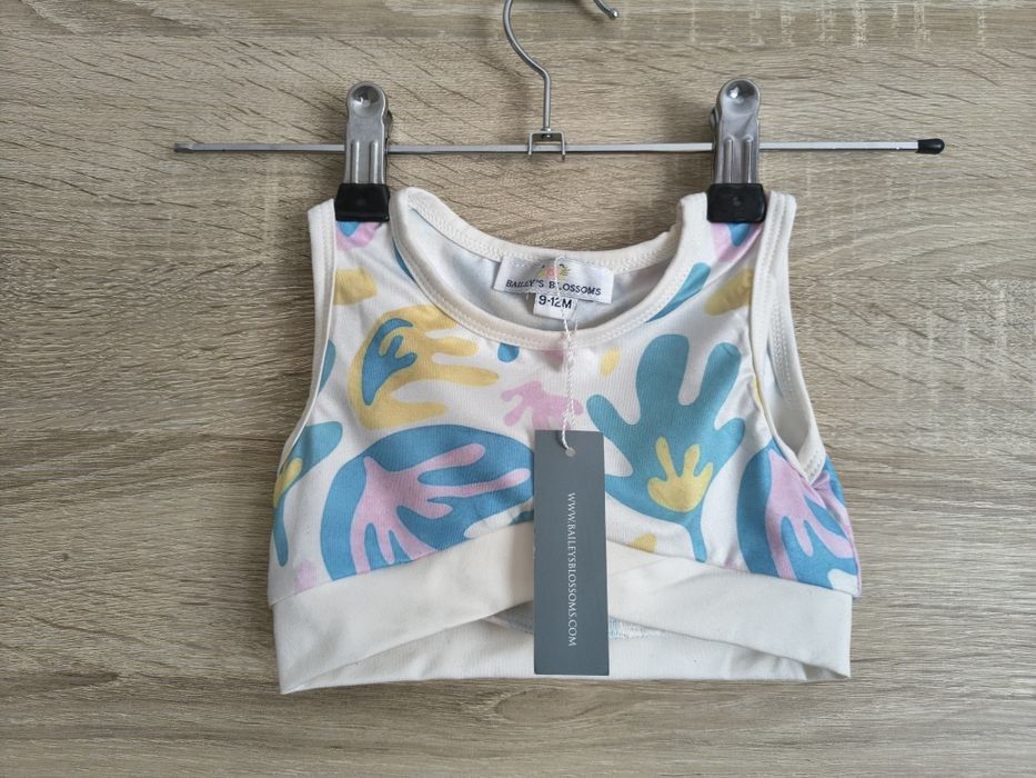 Crop top z wzorem 9-12 miesięcy