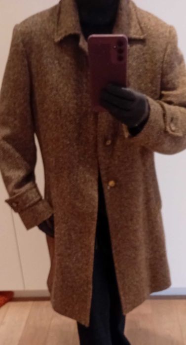 płaszcz ciepły wełna firmowy efektowny