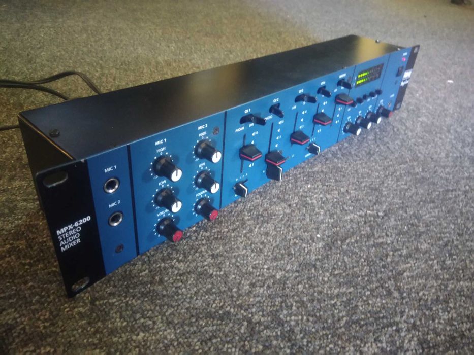 IMG Stage Line MPX-6200 Stereo Audio Mixer Mesa Mistura DJ