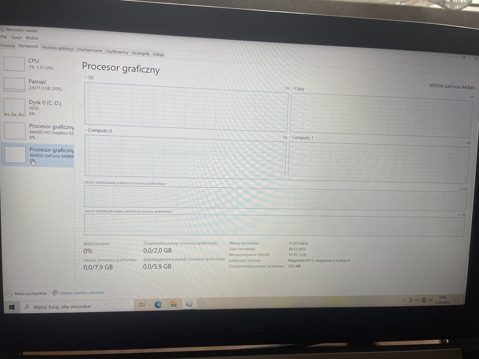 Laptop Acer aspire