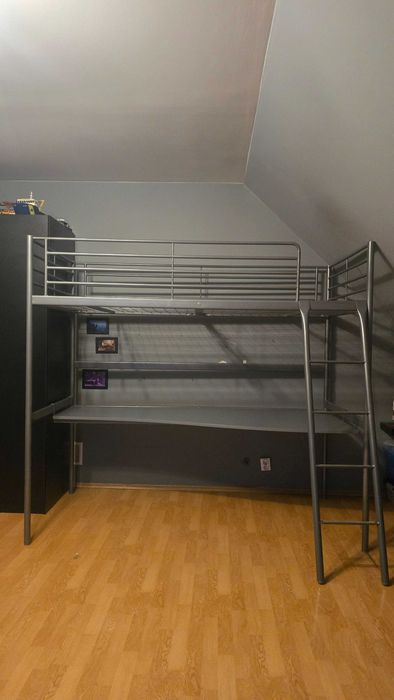 Sprzedam Łóżko piętrowe, metalowe + biurko