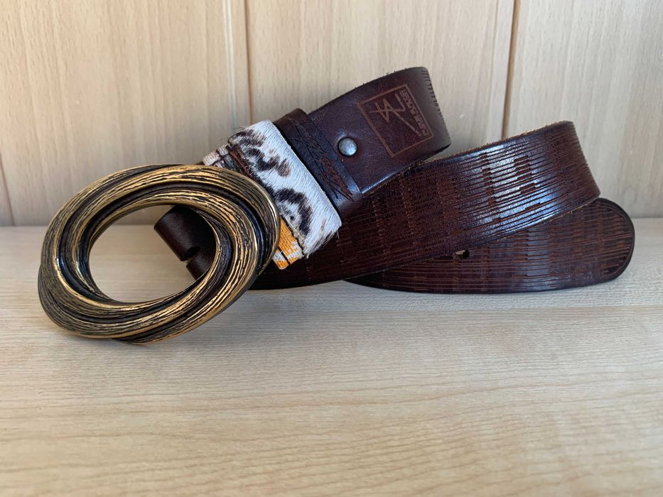 Кожаный ремень ROBERTO LEONARDI® Hand Made (Италия)