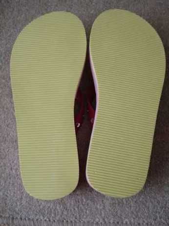 Buty klapki japonki nowe różowe w kwiaty