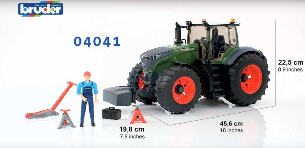 Трактор Fendt 1050 Vario з водієм і та інструментами Bruder 04041