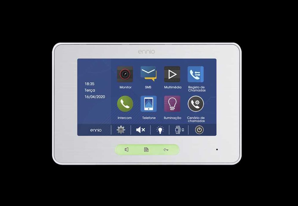 Kit de vídeo porteiro  2 Fios a cores Betoneira com Monitor de 7