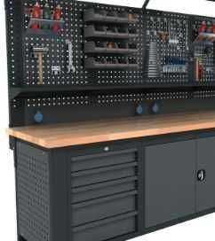 Bancada Industrial trabalho c/ Painel e iluminação LED 2500mm JL20