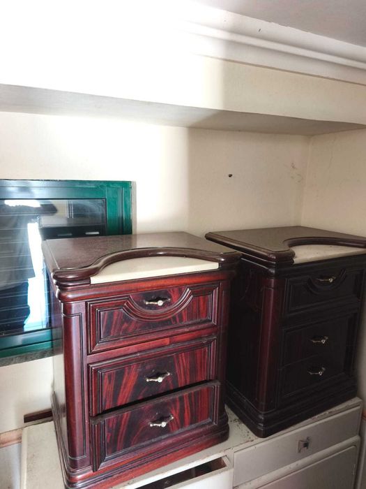 Conjunto moveis de quarto, cama mesa cabeceira Cômoda movel TV